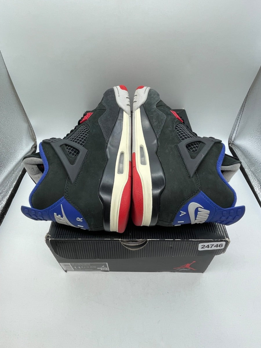 Jordan 4 Retro Rare Air (Gold Lettering) 11.5 (Moderately Worn Pre-Owned)JordanBlack/Fire Red/Deep Royal Blue/Dark Smoke Grey/Tech Grey - Image 6