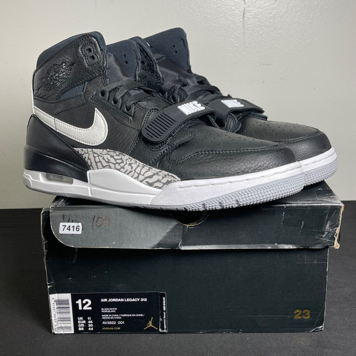 Jordan Legacy 312 Black White (Size 12) - Image 1