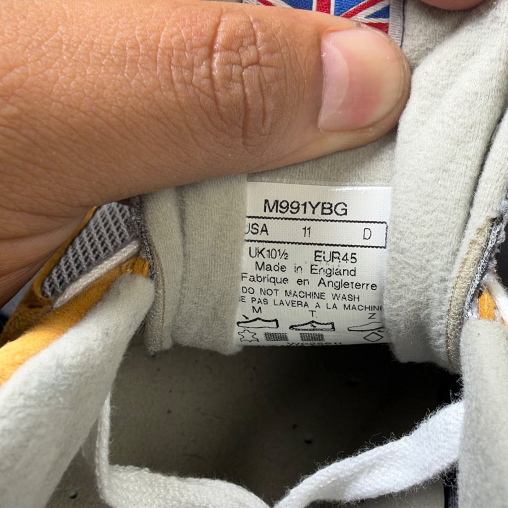 New Balance 991 Yellow Blue (Size 11) - aux