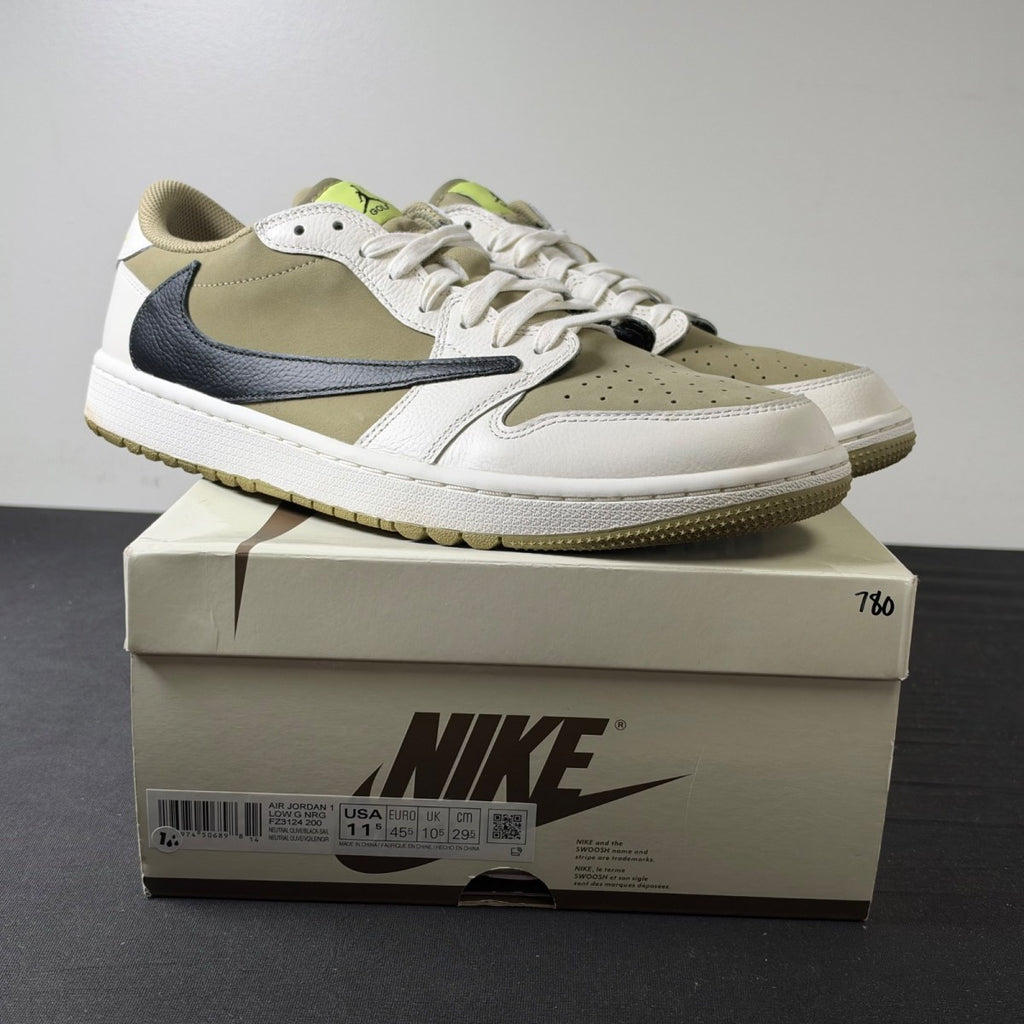 Jordan 1 Retro Low Golf Travis Scott Neutral Olive (Size 11.5) - Image 1