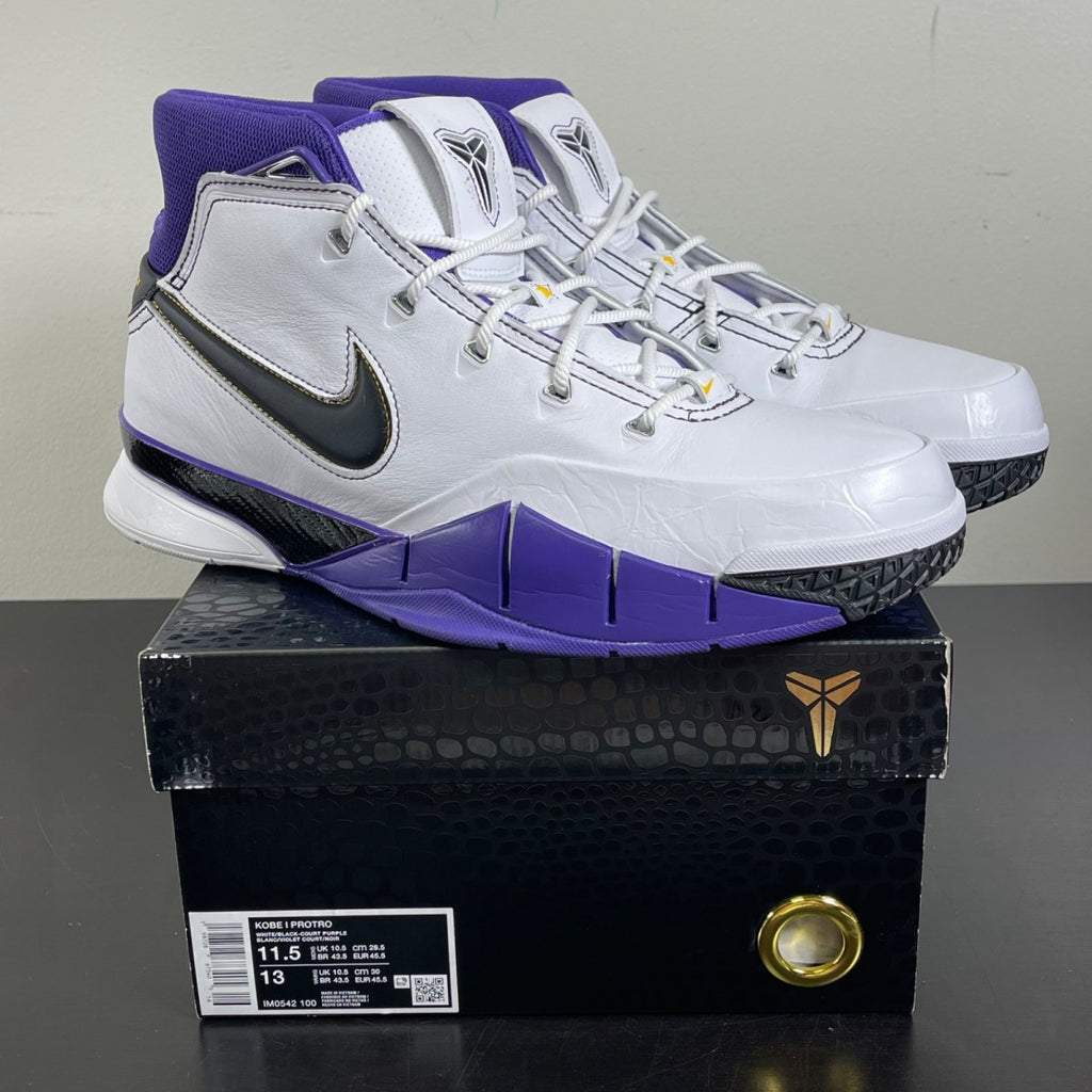 Nike Kobe 1 Protro 81 Pt Game (2026) 11.5 (Moderately Worn Pre-Owned)NikeWhite/Black/Court Purple - Image 1