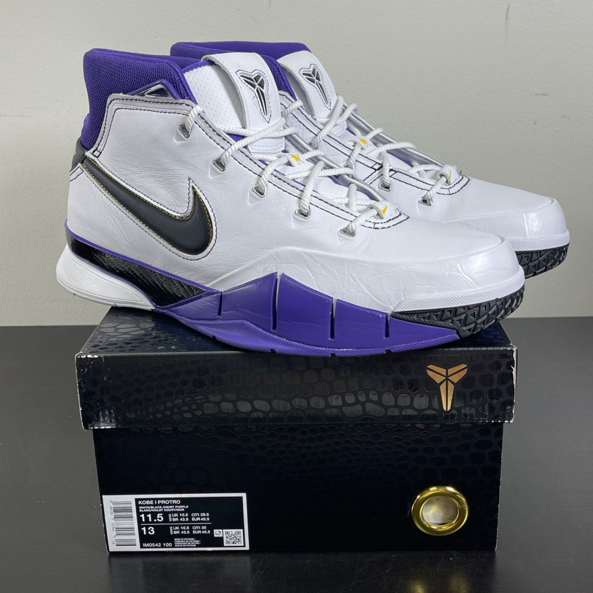 Nike Kobe 1 Protro 81 Pt Game (2026) 11.5 (Moderately Worn Pre-Owned)NikeWhite/Black/Court Purple - Image 1