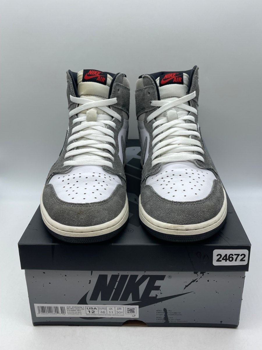 Jordan 1 Retro High OG Washed Black 12 (Moderately Worn Pre-Owned)JordanBlack/Fire Red/Light Smoke Grey/Sail - Image 2