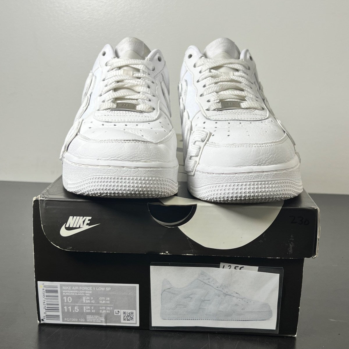 Nike Air Force 1 Low Cactus Plant Flea Market White (2024) 10 (Heavily Worn Pre-Owned)NikeWhite/White-Light Bone - Image 2