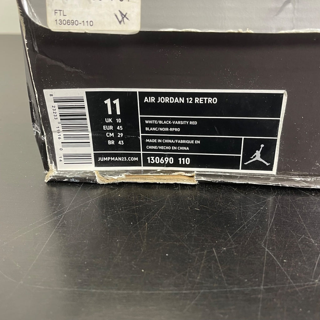 Jordan 12 Retro Cherry (2009) 11 (Moderately Worn Pre-Owned)JordanWhite/Varsity Red - Image 7