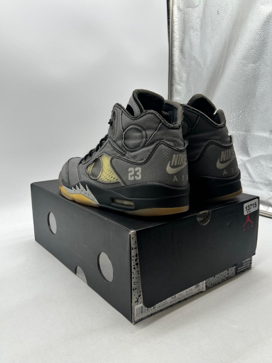 Jordan 5 Retro Off-White Muslin 10 (Moderately Worn Pre-Owned)JordanBlack/Muslin-Fire Red - Image 6