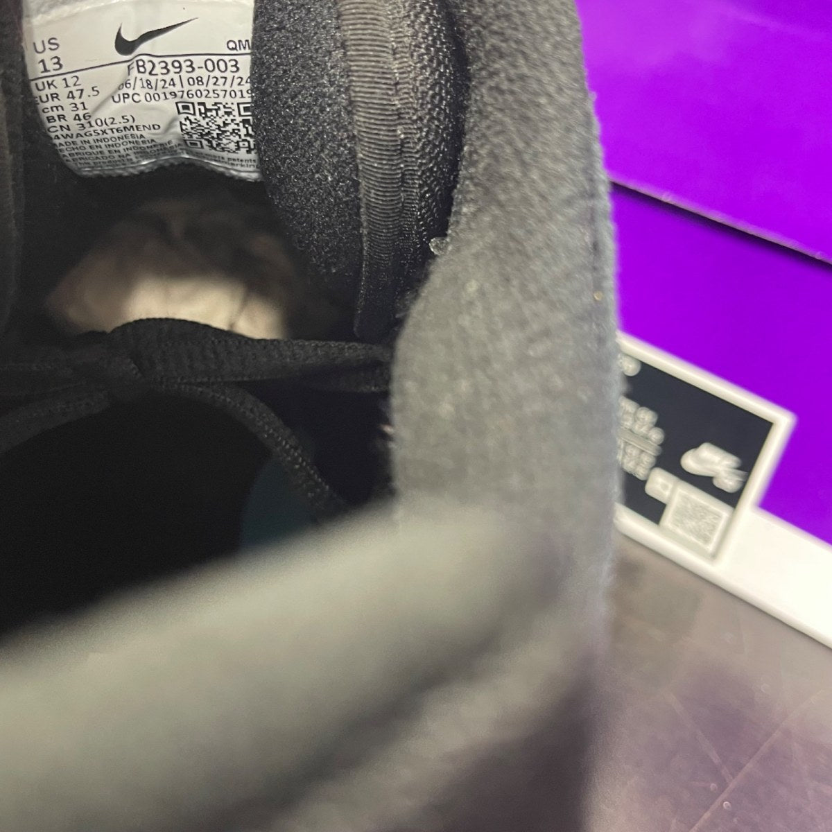 Nike SB Air Max Ishod Wair Black Grape 13 (Moderately Worn Pre-Owned)NikeBlack/Black/Persian Violet/Dusty Cactus - Image 6