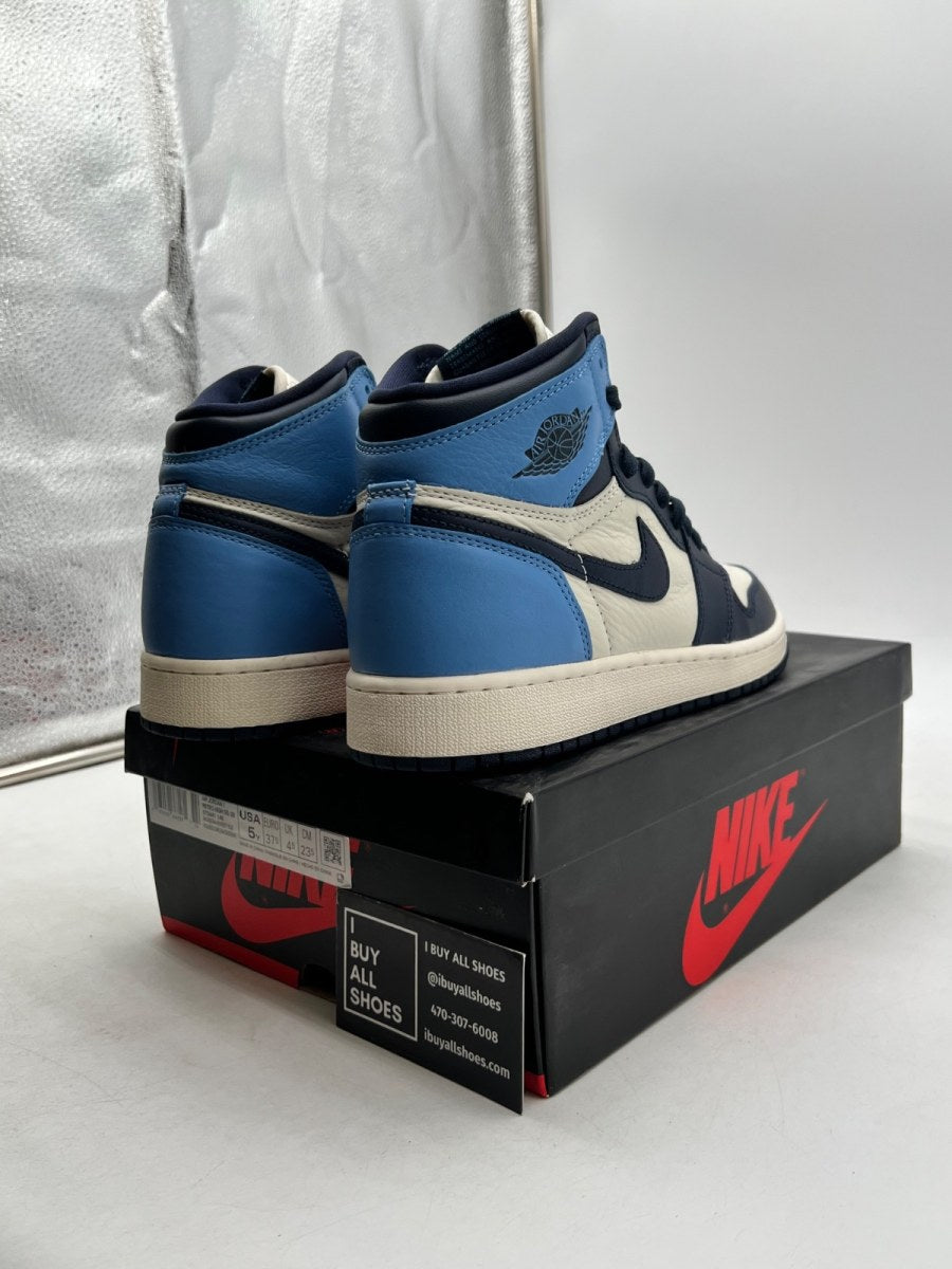 Jordan 1 Retro High Obsidian (GS) 5Y (Lightly Worn Pre-Owned) - Image 3