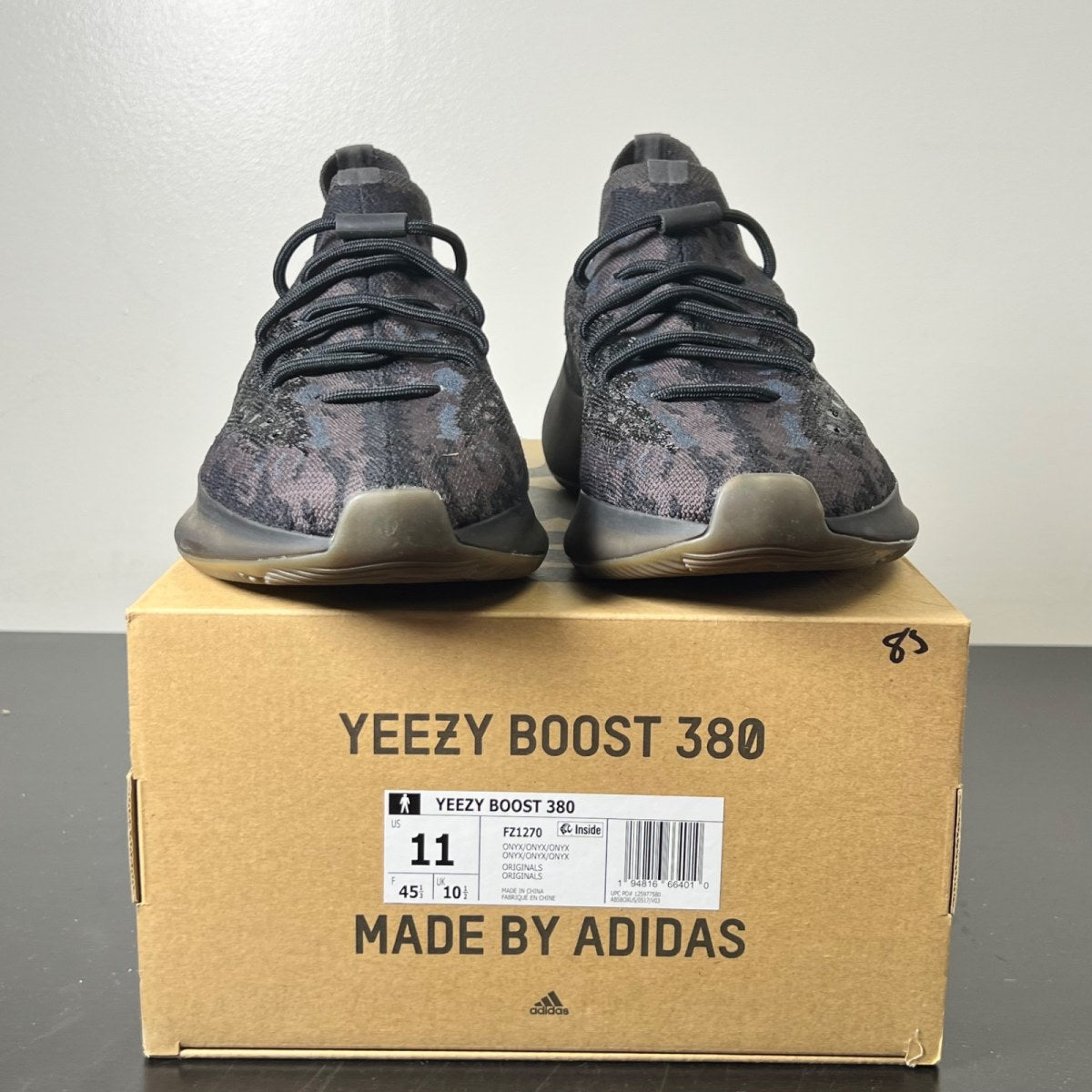 adidas Yeezy Boost 380 Onyx 11 (Lightly Worn Pre-Owned)adidasOnyx/Onyx/Onyx - Image 2