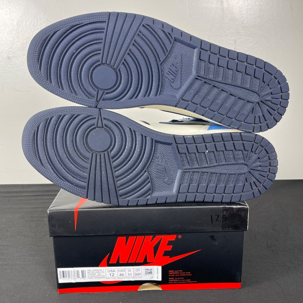 Jordan 1 Retro High Obsidian 12 (Moderately Worn Pre-Owned)JordanSail/Obsidian-University Blue - Image 5