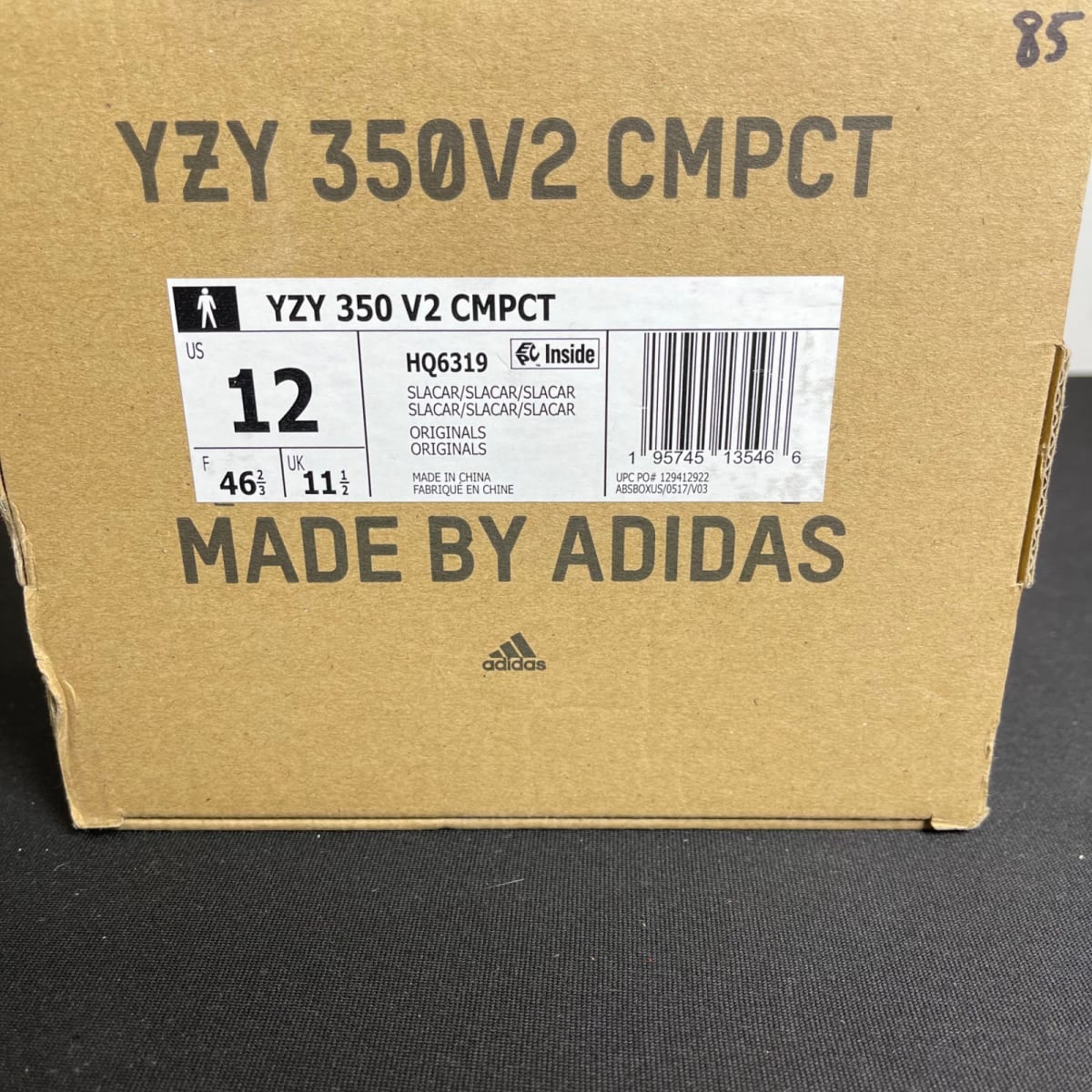 adidas Yeezy 350 V2 CMPCT Slate Carbon (Size 12) - aux