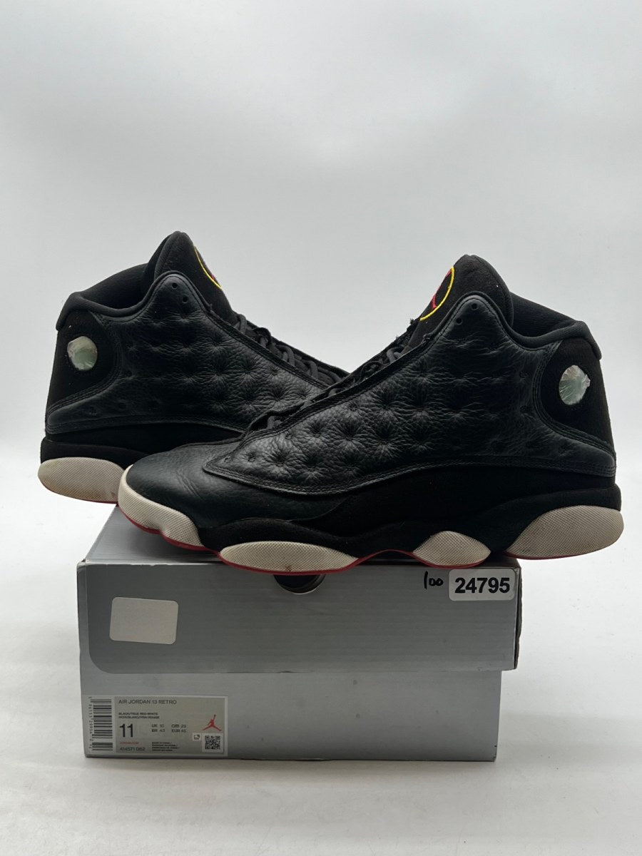 Jordan 13 Retro Playoffs (2023) 11 (Heavily Worn Pre-Owned)JordanBlack/Varsity Red-White-Vibrant Yellow - Image 1