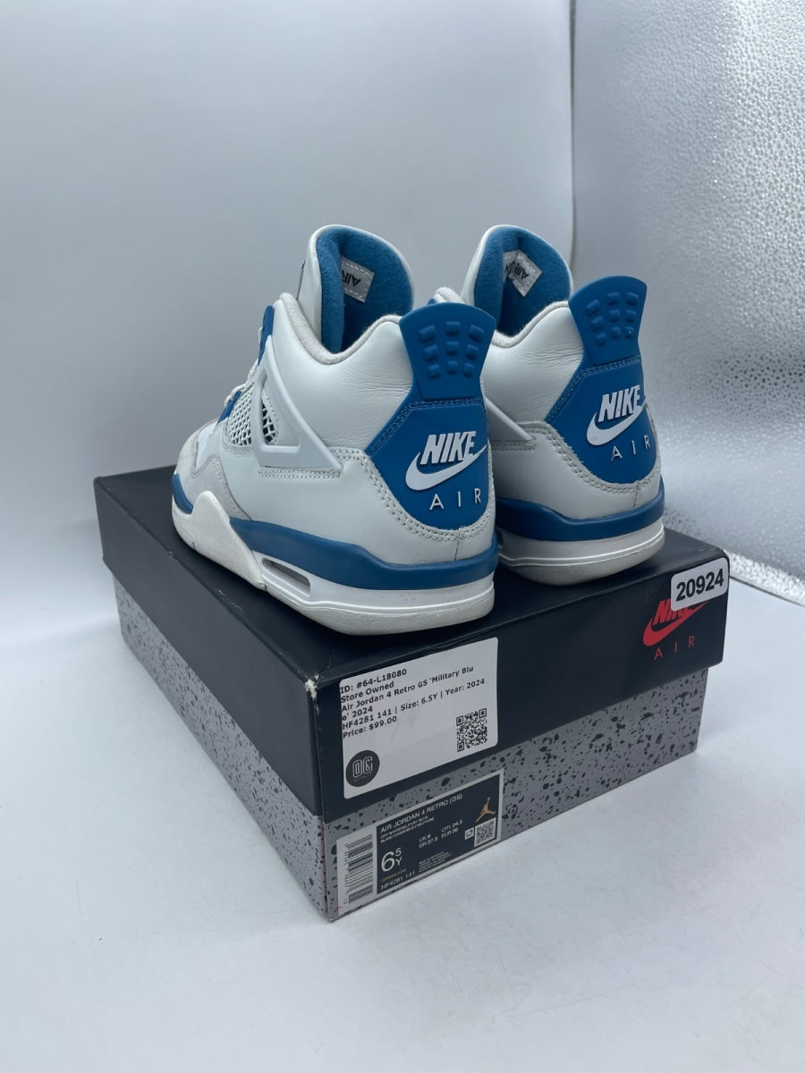 Jordan 4 Retro Military Blue (2024) (GS) 6.5Y (Moderately Worn Pre-Owned) - Image 4