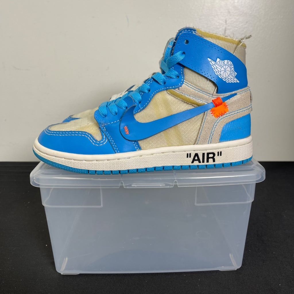 Jordan 1 Retro High Off-White University Blue (Size 4) - Image 3