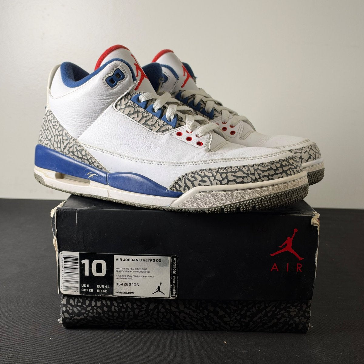Jordan 3 Retro True Blue (2016) (Size 10) - aux