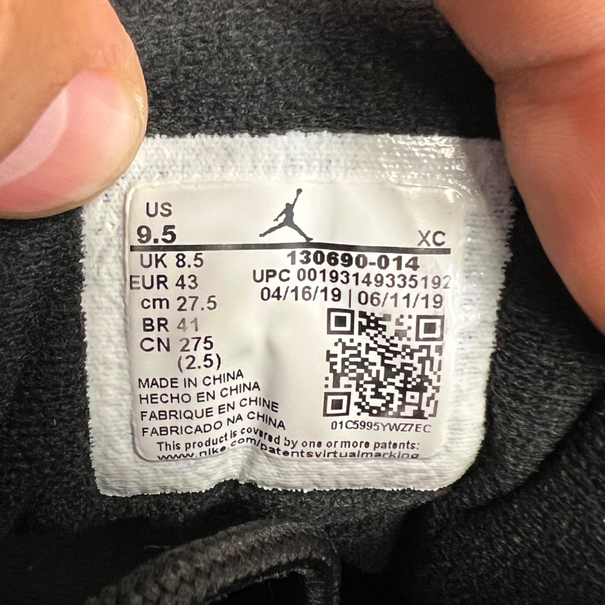 Jordan 12 Retro Black Game Royal 9.5 (Heavily Worn Pre-Owned)JordanBlack/Game Royal-Black - Image 7