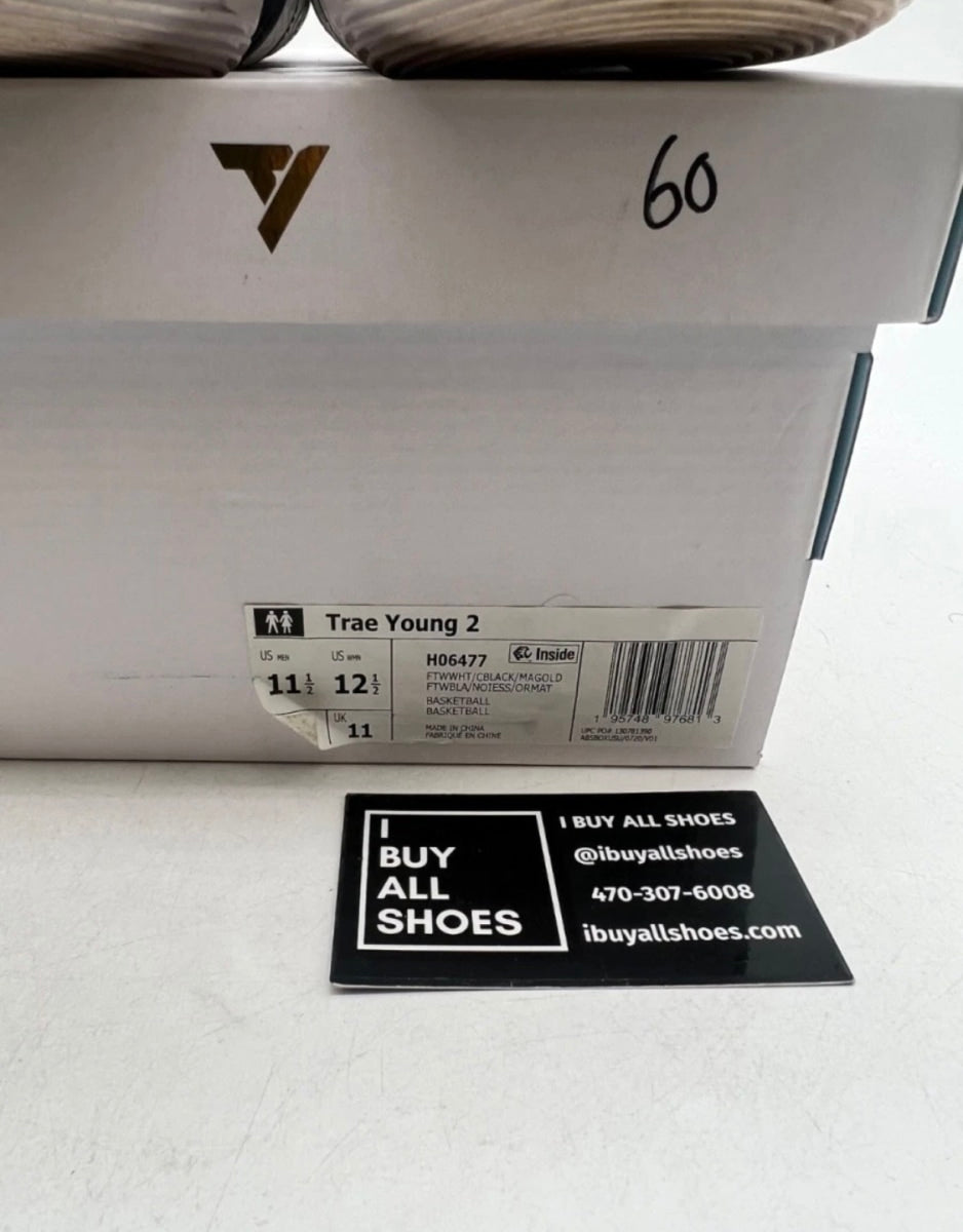 adidas Trae Young 2.0 Super Villain 11.5 (Lightly Worn Pre-Owned)adidasFootwear White/Core Black - Image 4