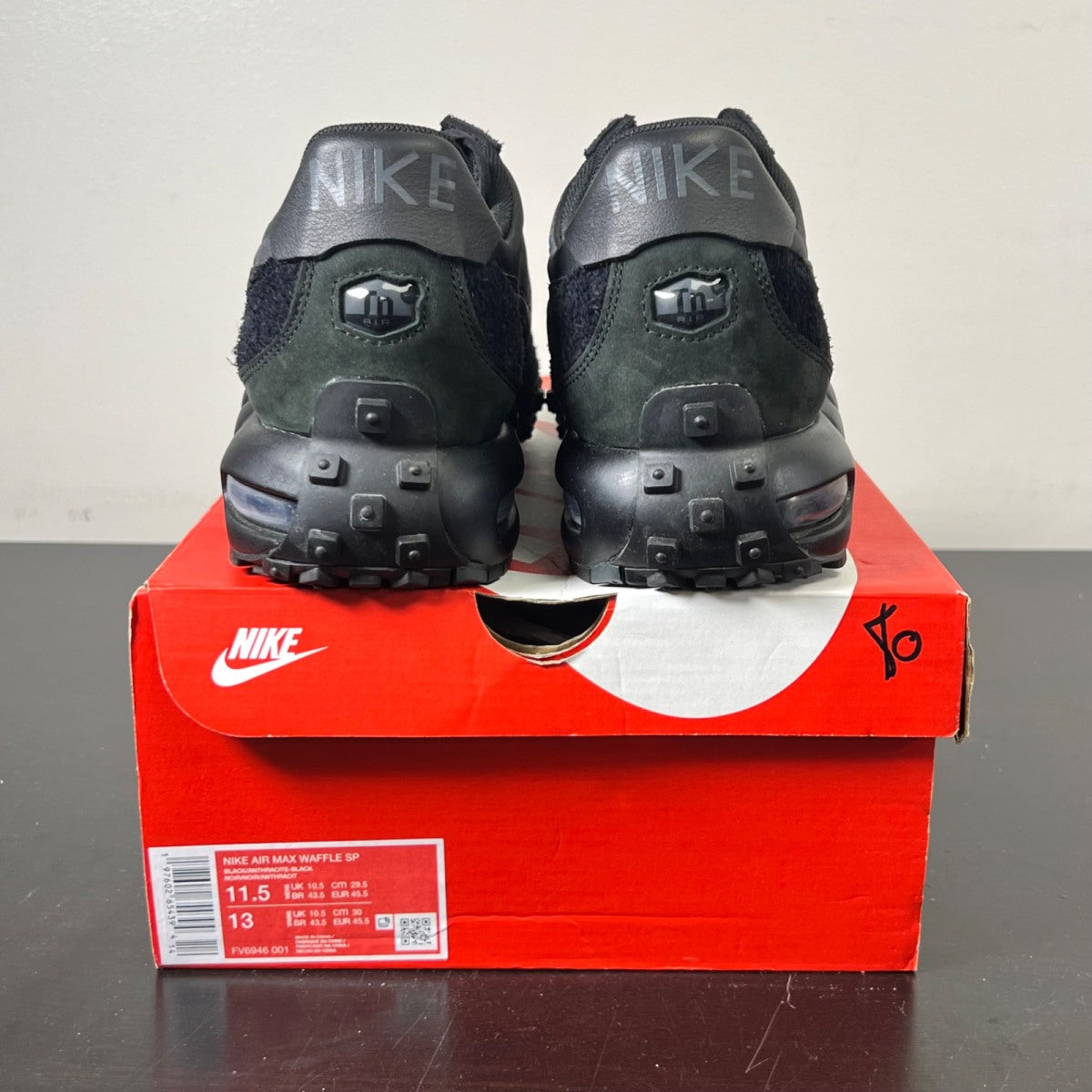 Nike Air Max Waffle Racer SP Black Anthracite (Size 11.5) - Image 4