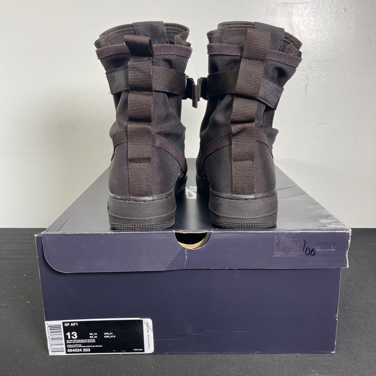 Nike SF Air Force 1 High Velvet Brown 13 (Moderately Worn Pre-Owned)Nike - Image 4