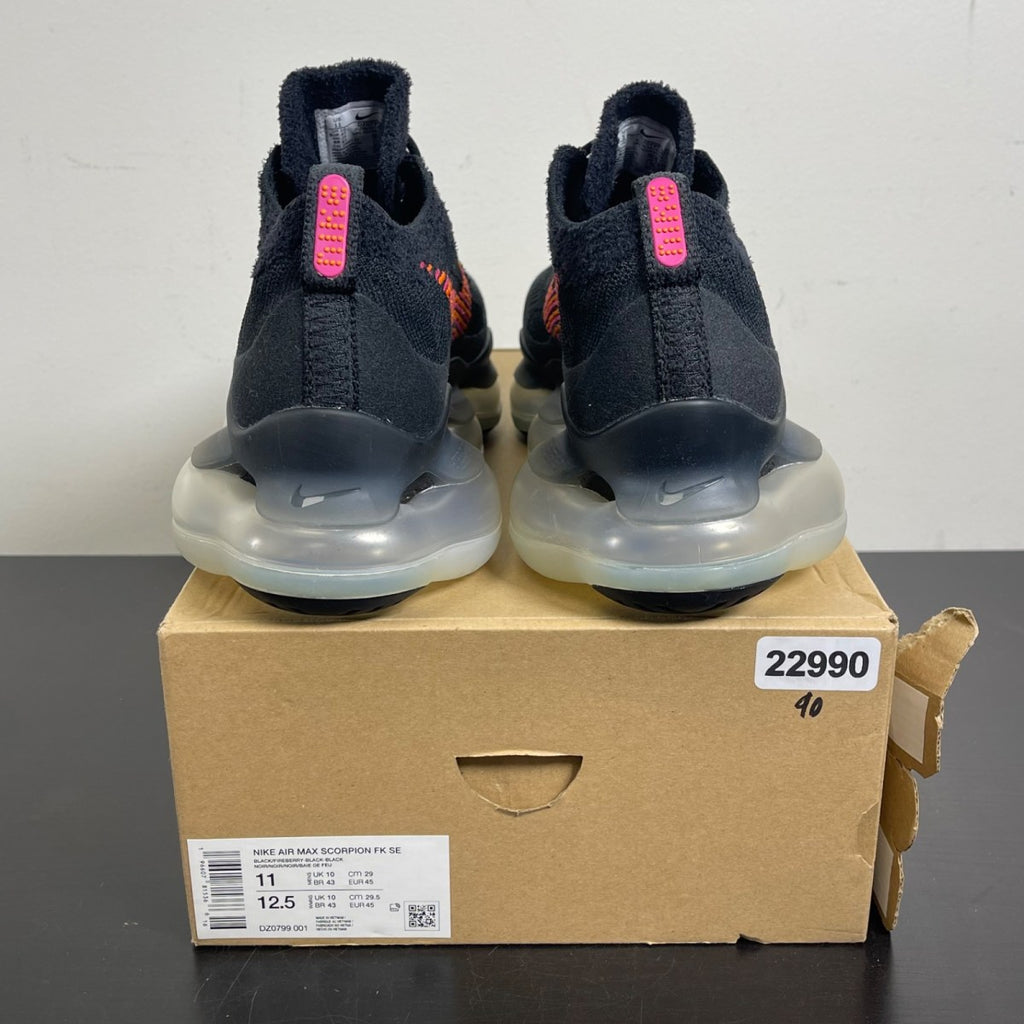 Nike Air Max Scorpion FK SE Black Fireberry 11 (Moderately Worn Pre-Owned)NikeBlack/Fireberry/Black - Image 4