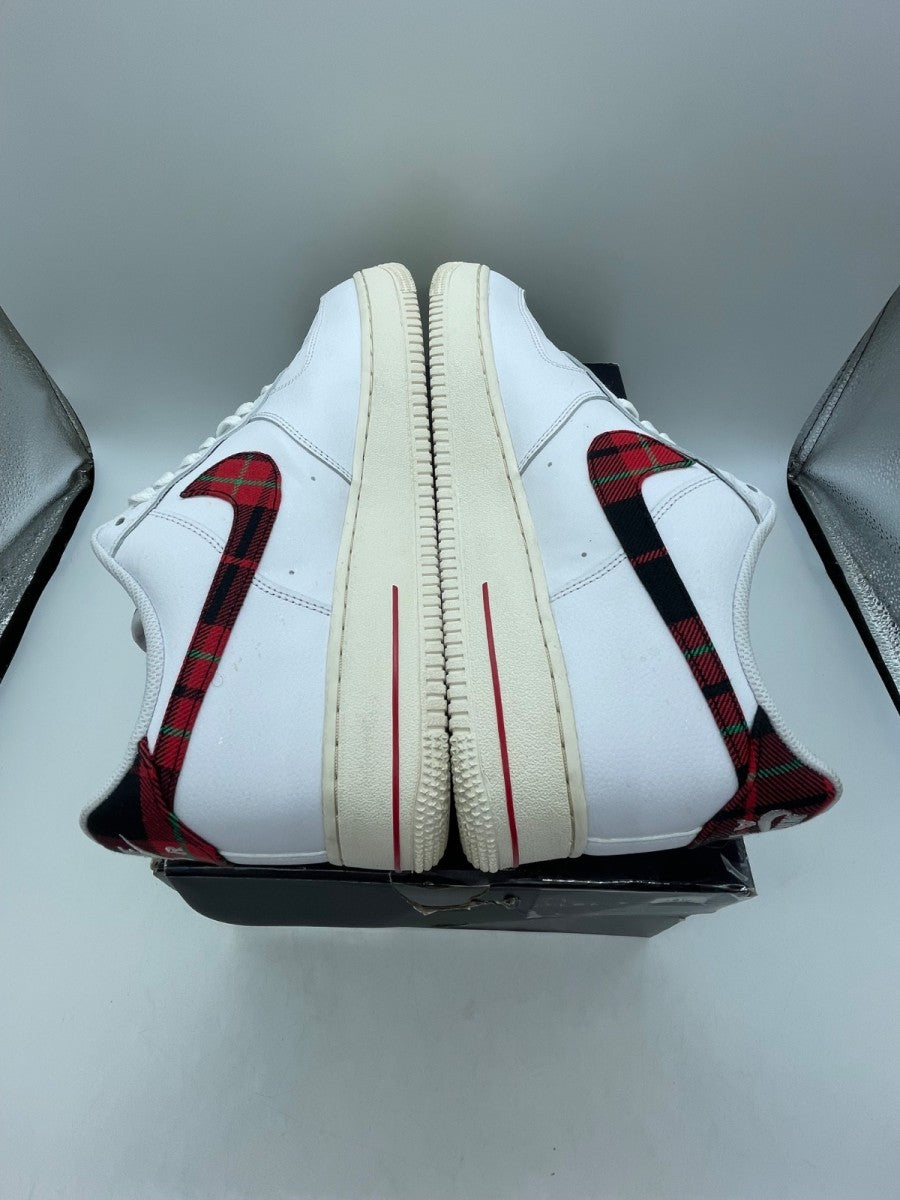 Nike Air Force 1 Low '07 LV8 Tartan Plaid White University Red 11.5 (Moderately Worn Pre-Owned)NikeWhite/Stadium Green/Pale Ivory/University Red - Image 6