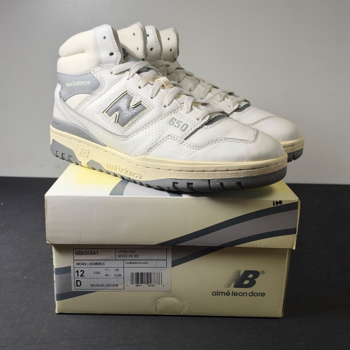 New Balance 650R Aime Leon Dore White Grey (Size 12) - Image 1