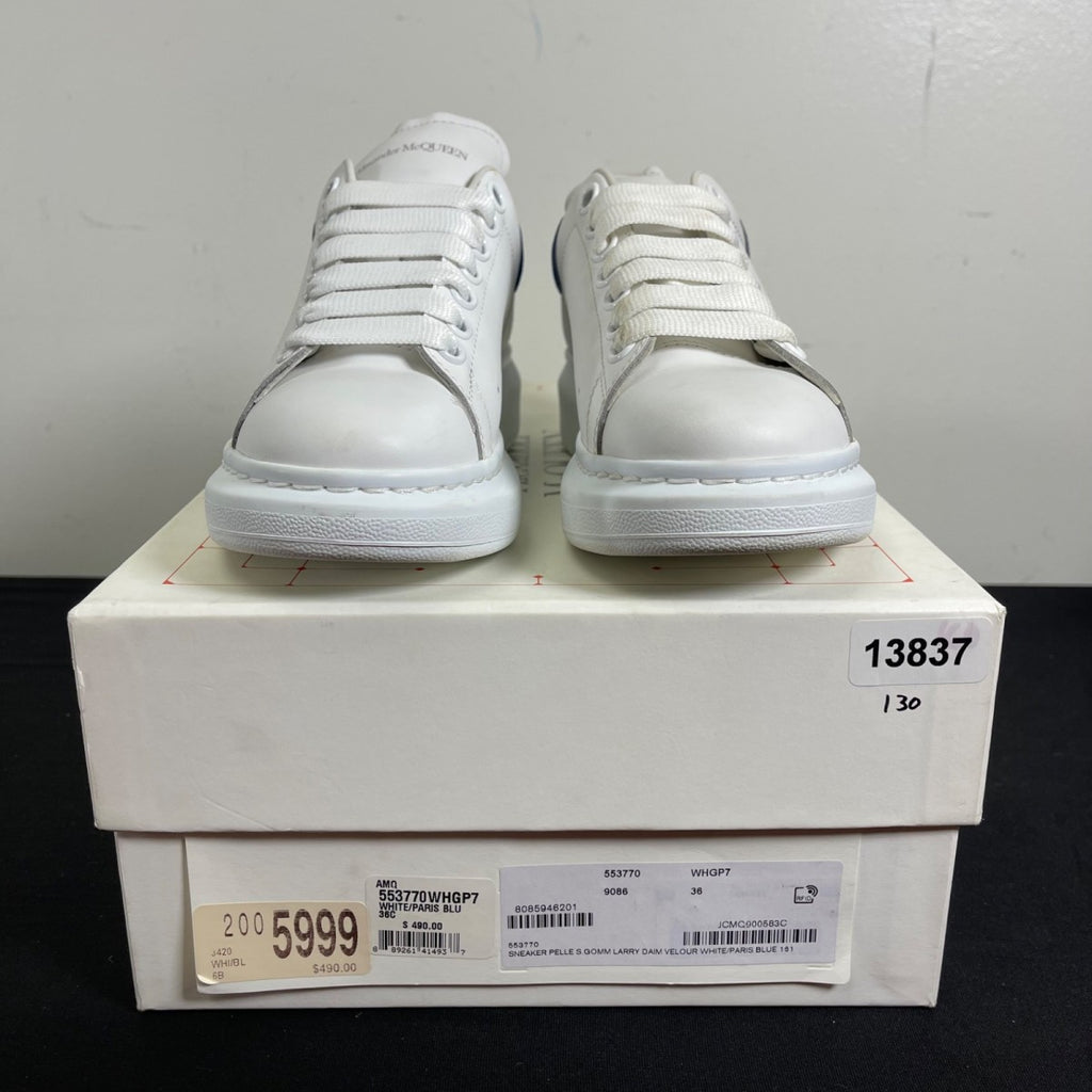 Alexander McQueen Oversized Worker Blue (Women's) 36 (Moderately Worn Pre-Owned)Alexander McQueenWhite - Image 2
