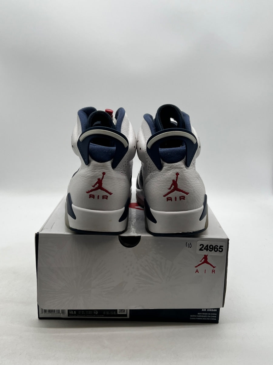 Jordan 6 Retro Olympic (2024) 10.5 (Lightly Worn Pre-Owned)JordanWhite/Varsity Red/Midnight Navy - Image 3