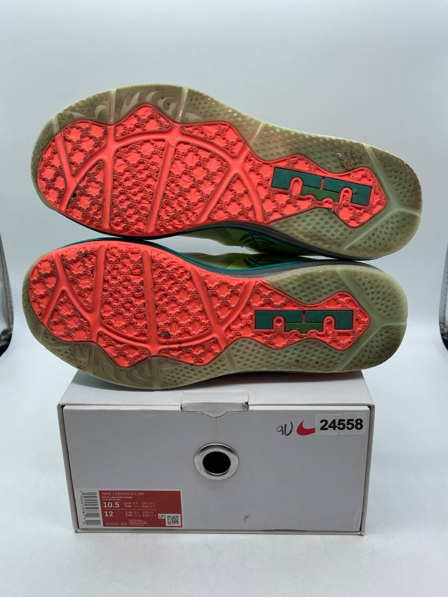 Nike LeBron 9 Low LeBronald Palmer (2022) 10.5 (Moderately Worn Pre-Owned)NikeWhite Lime/Bright Mango-New Green - Image 6