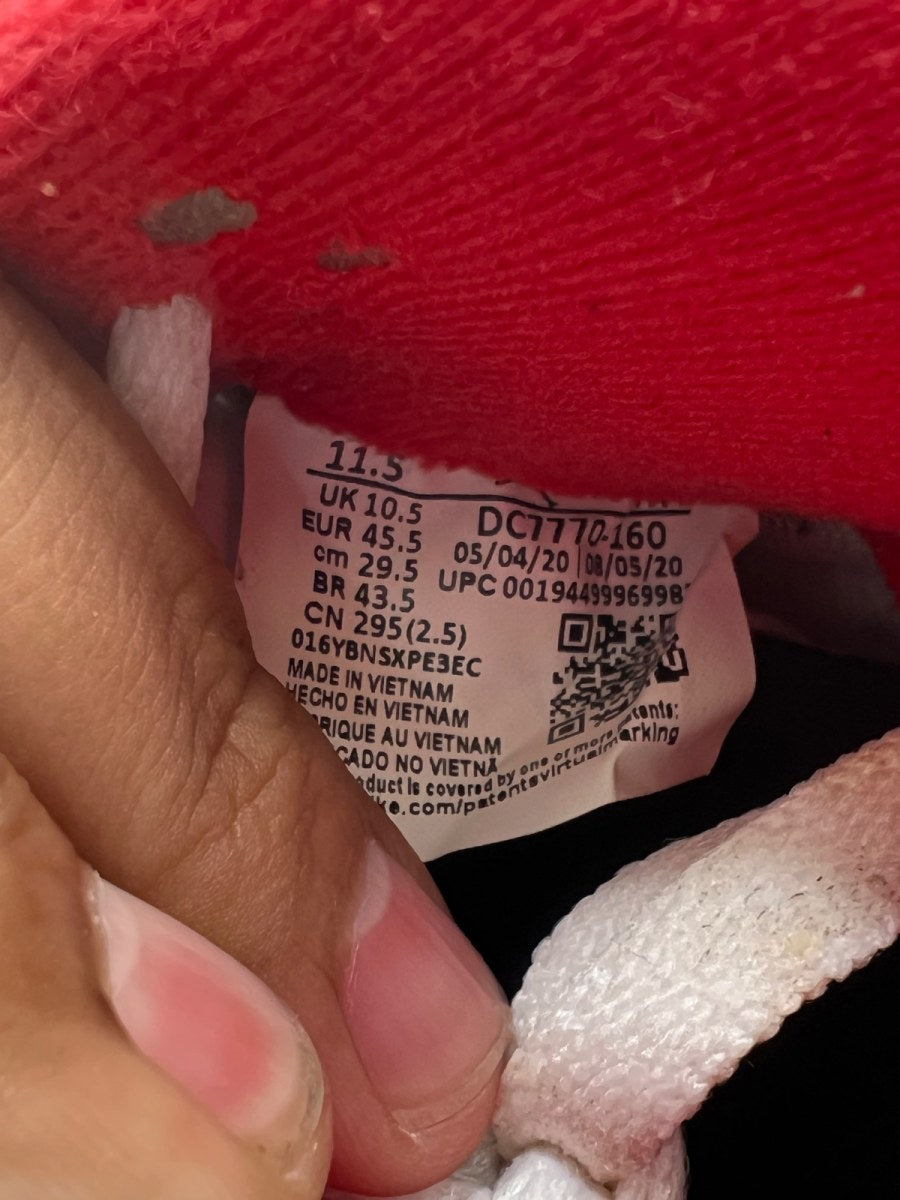 Jordan 4 Retro Fire Red (2020) 11.5 (Heavily Worn Pre-Owned)JordanWhite/Black-Tech Grey-Fire Red - Image 6