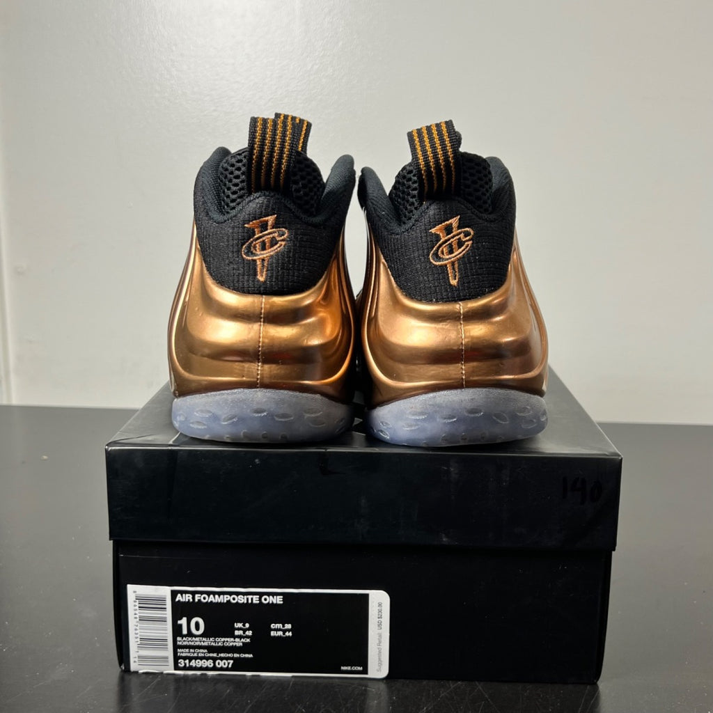 Nike Air Foamposite One Copper (2017) 10 (Lightly Worn Pre-Owned)NikeMetallic Copper/Metallic Copper-Black - Image 4