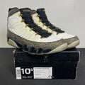 Jordan 9 Retro Doernbecher Pollito 10.5 (Moderately Worn Pre-Owned)JordanWhite/Metallic Gold-Black - Image 1