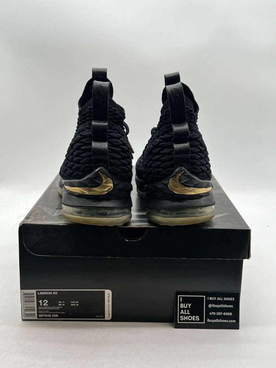 Nike LeBron 15 Black Gold 12 (Moderately Worn Pre-Owned) - Image 3