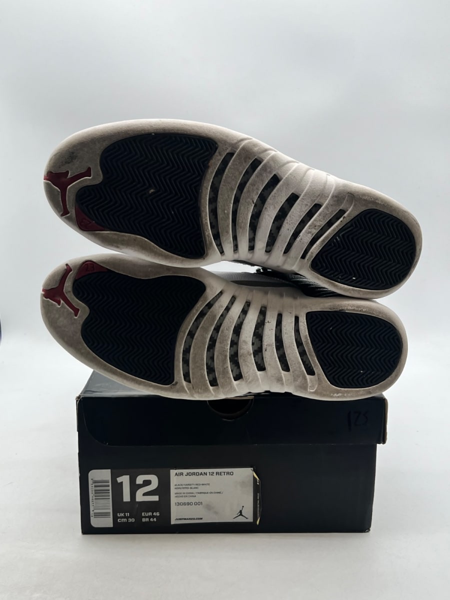 Jordan 12 Retro Playoffs (2012) 12 (Lightly Worn Pre-Owned)JordanBlack/White-True Red - Image 8