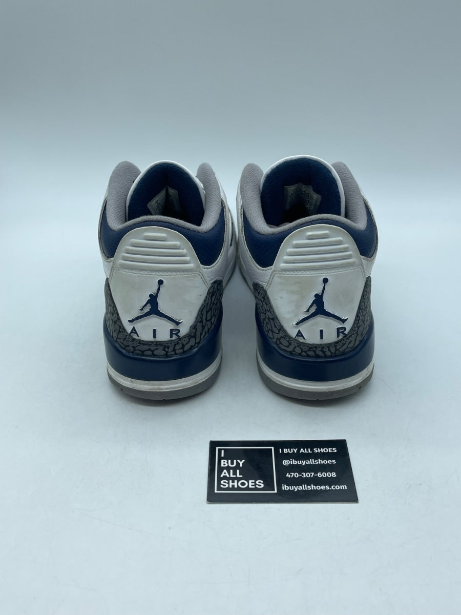 Jordan 3 Retro Midnight Navy 9 (Moderately Worn Pre-Owned) - Image 3