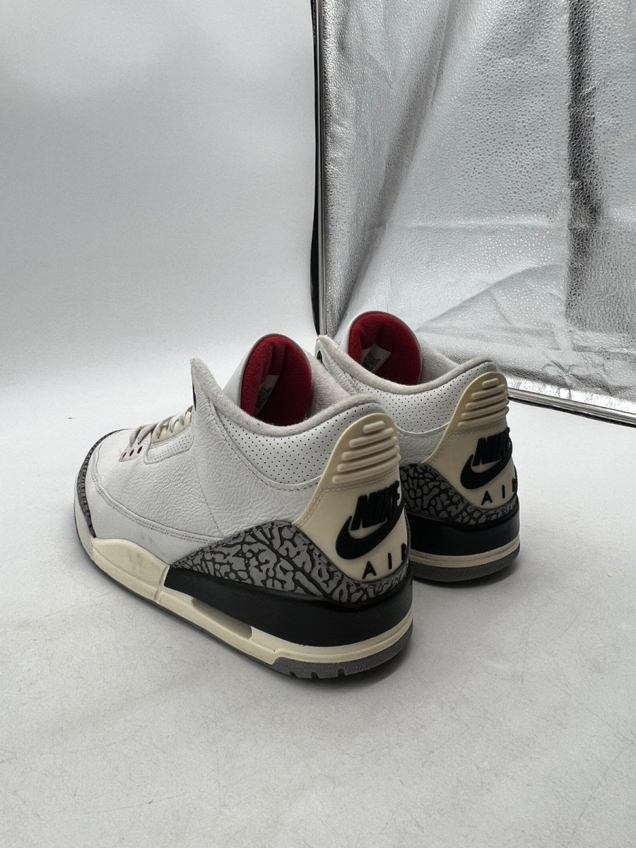 Jordan 3 Retro White Cement Reimagined 10.5 (Moderately Worn Pre-Owned)JordanSummit White/Fire Red/Black/Cement Grey - Image 4