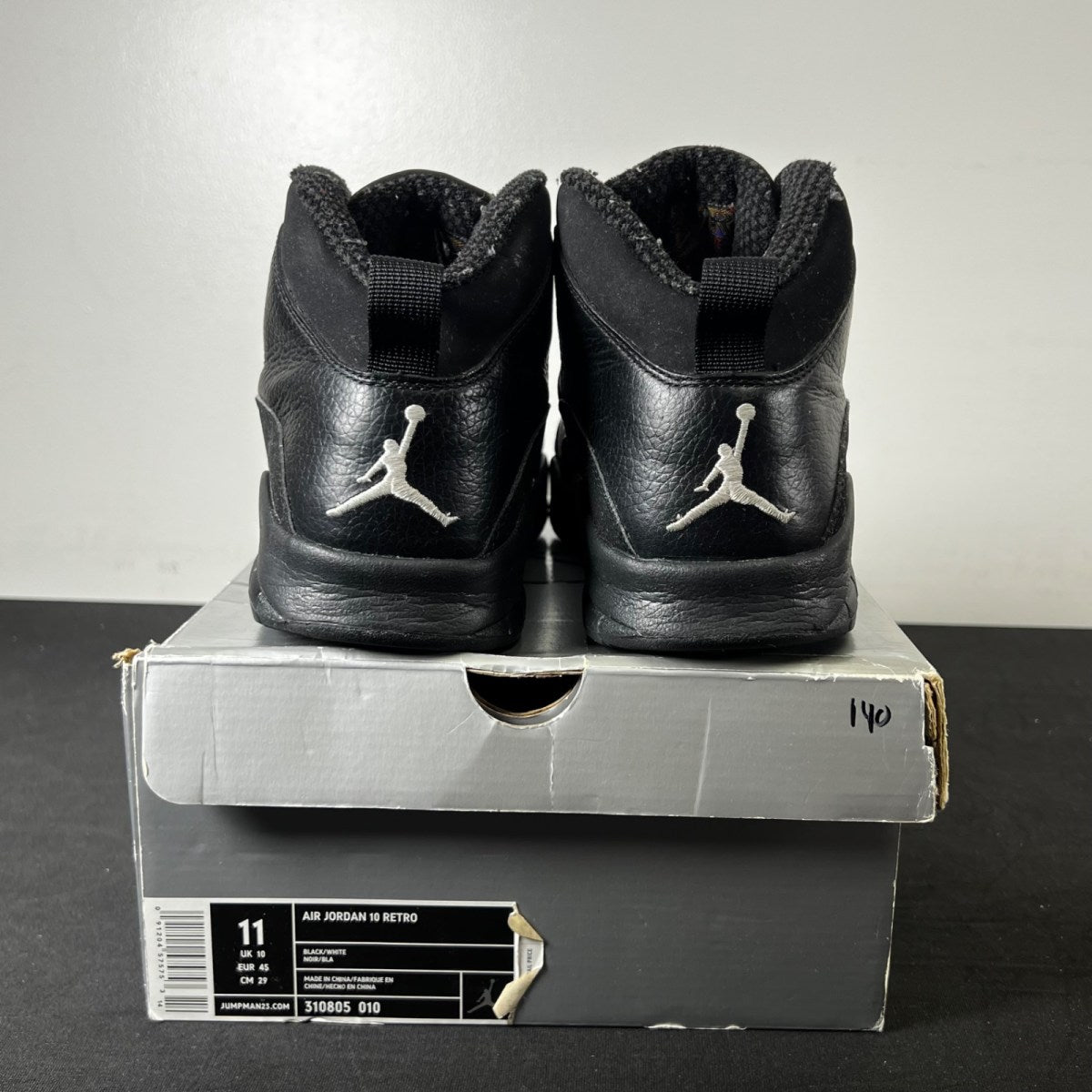 Jordan 10 Retro Blackout 11 (Heavily Worn Pre-Owned)JordanBlack/White - Image 4