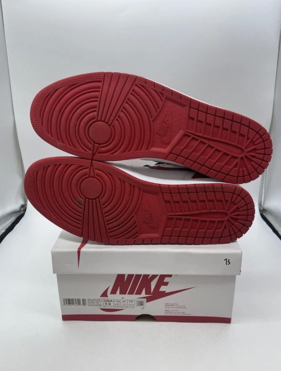 Jordan 1 Retro High OG Heritage 13 (Lightly Worn Pre-Owned)JordanWhite/University Red-Black - Image 7