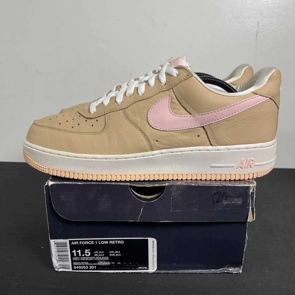 Nike Air Force 1 Low Linen (2016/2024) 11.5 (Moderately Worn Pre-Owned)NikeLinen/Atmosphere-True-White - Image 3