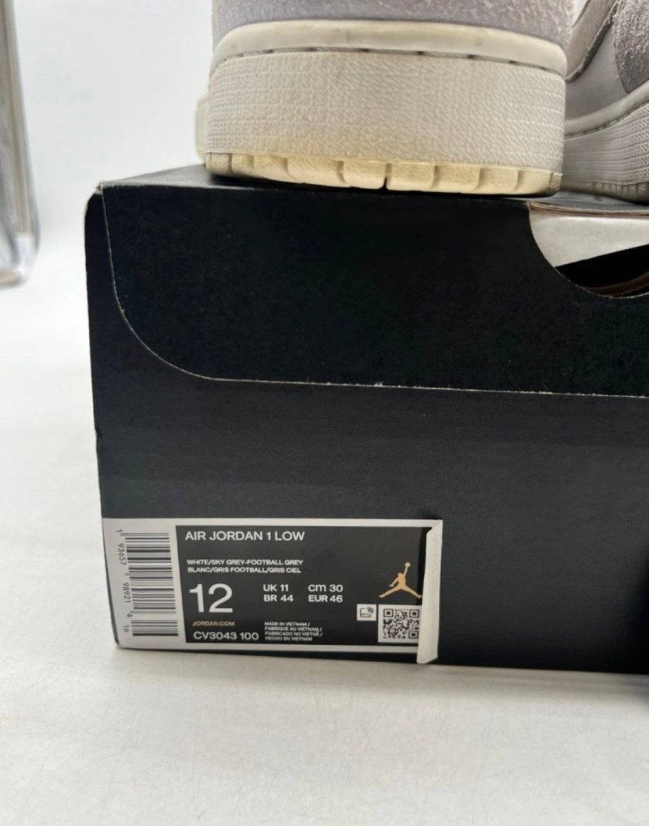 Jordan 1 Low Paris 12 (Heavily Worn Pre-Owned)JordanWhite/Sky Grey-Football Grey - Image 4
