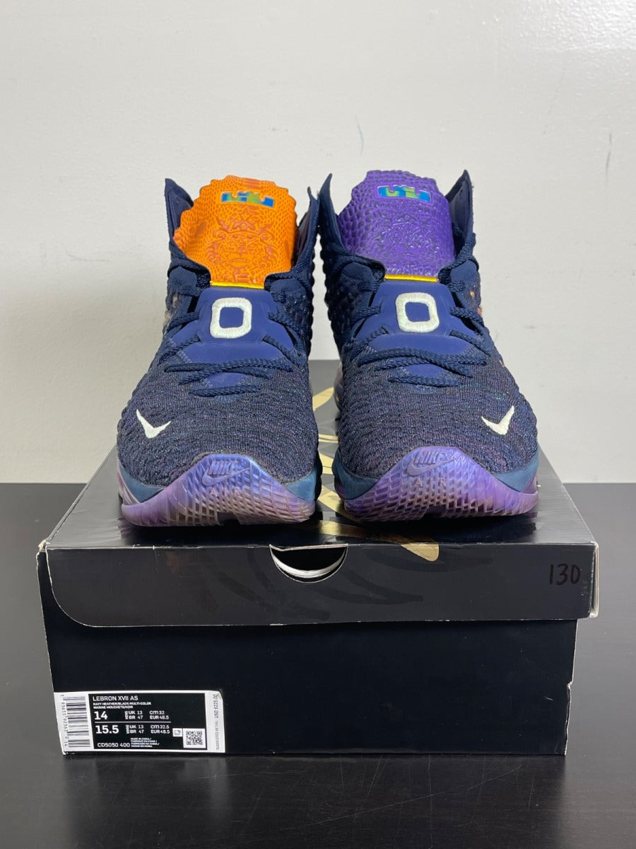 Nike LeBron 17 Monstars 14 (Moderately Worn Pre-Owned)NikeNavy Heather/Multi-Color-Black - Image 2
