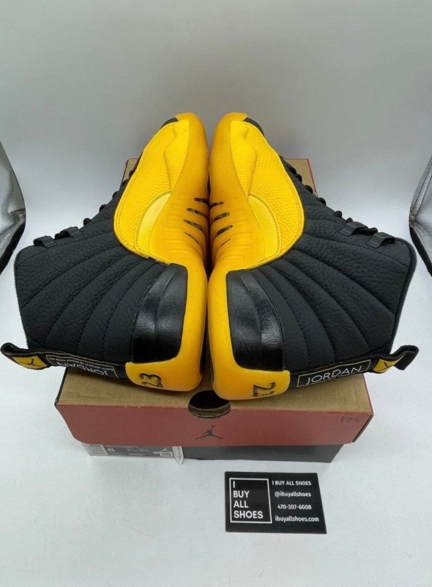 Jordan 12 Retro Black University Gold 8 (Lightly Worn Pre-Owned)JordanBlack/University Gold - Image 6