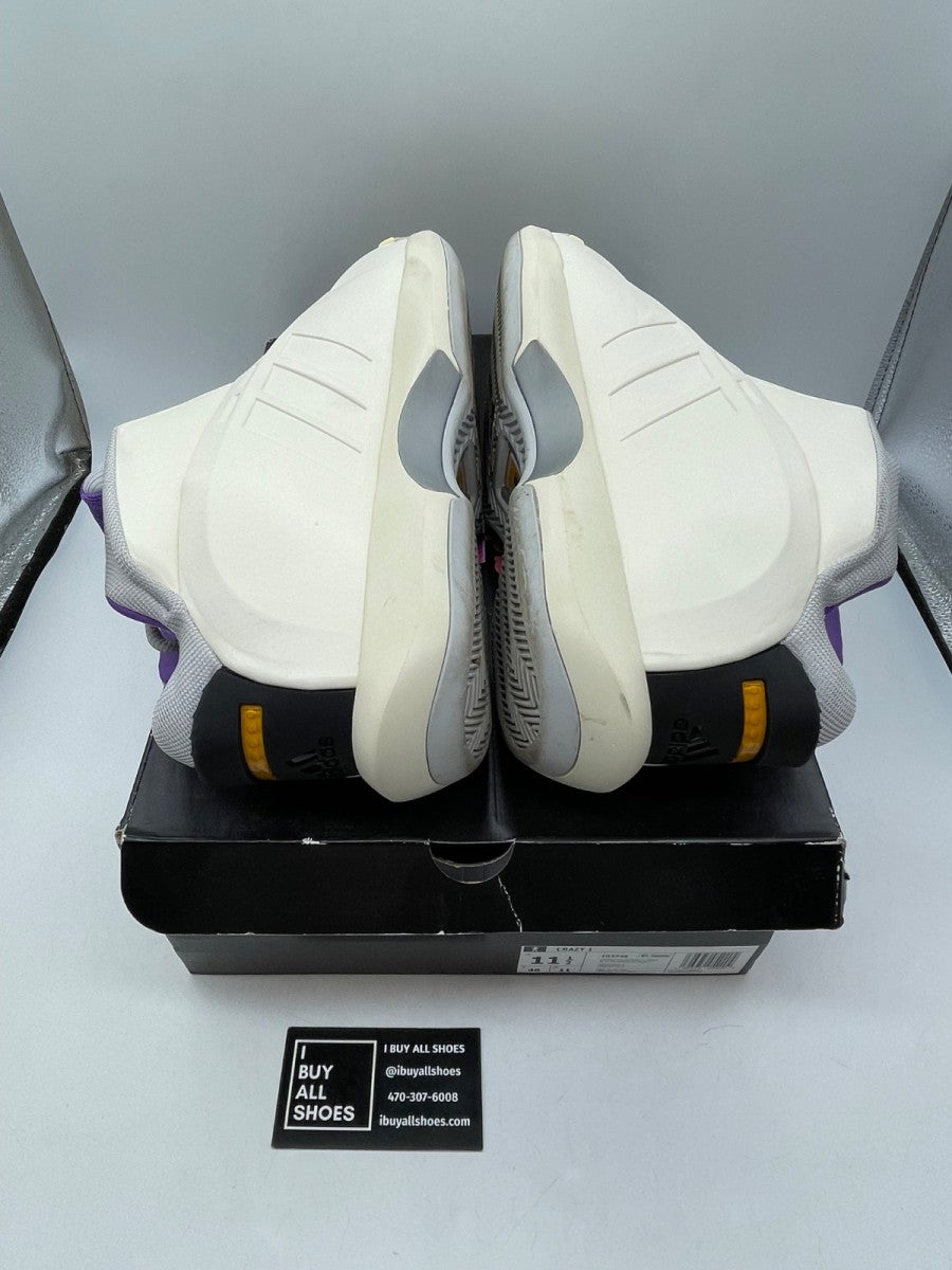 adidas Crazy 1 Cream White Active Purple 11.5 (Moderately Worn Pre-Owned) - Image 6