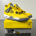 Jordan 4 Retro Lightning (2021) 8 (Lightly Worn Pre-Owned)JordanTour Yellow/White-Dark Blue Grey - Image 1