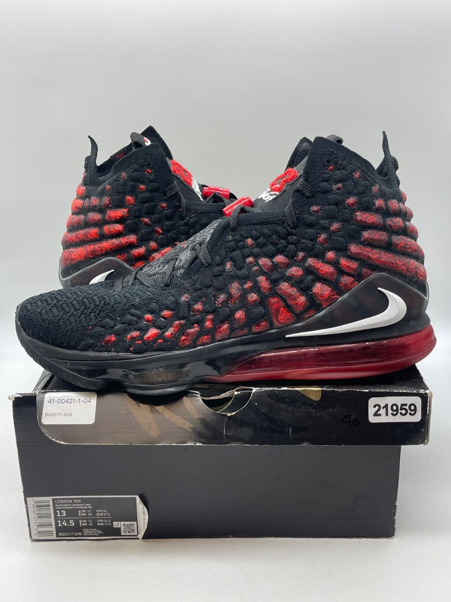 Nike LeBron 17 Infrared 13 (Moderately Worn Pre-Owned)NikeBlack/University Red-White - Image 1