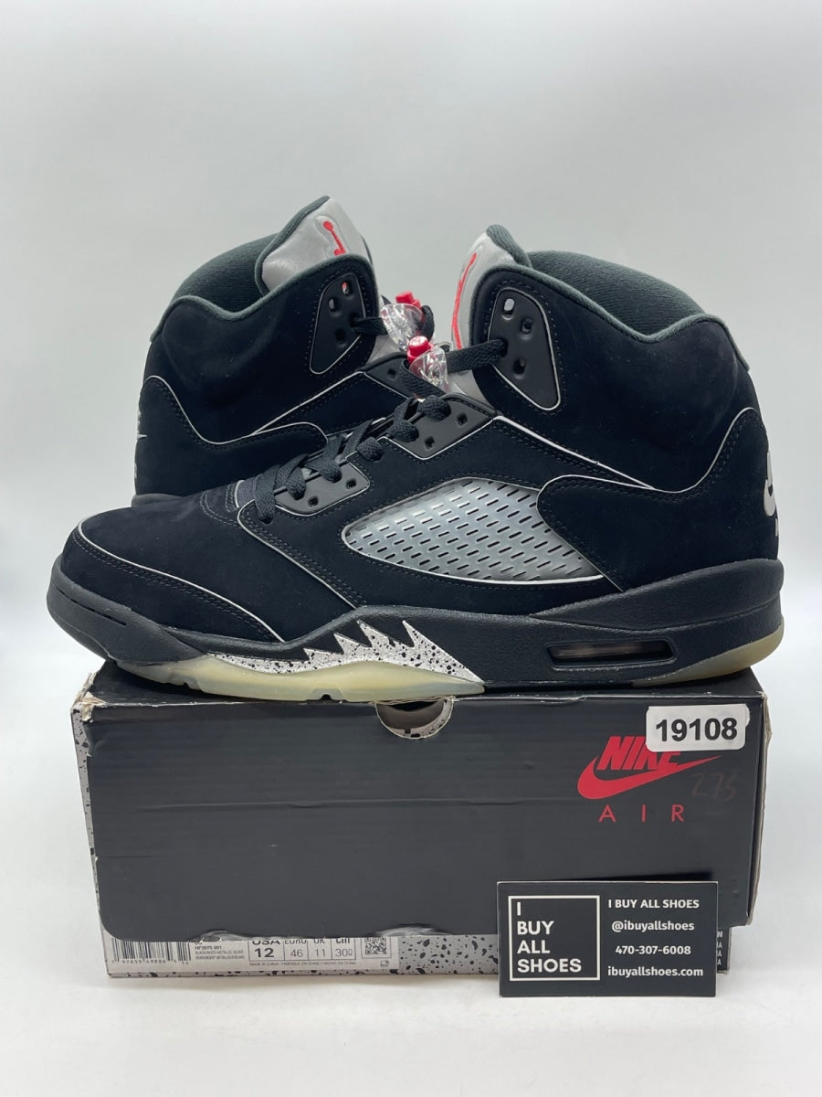 Jordan 5 Retro OG Black Metallic Reimagined 12 (Moderately Worn Pre-Owned) - Image 1