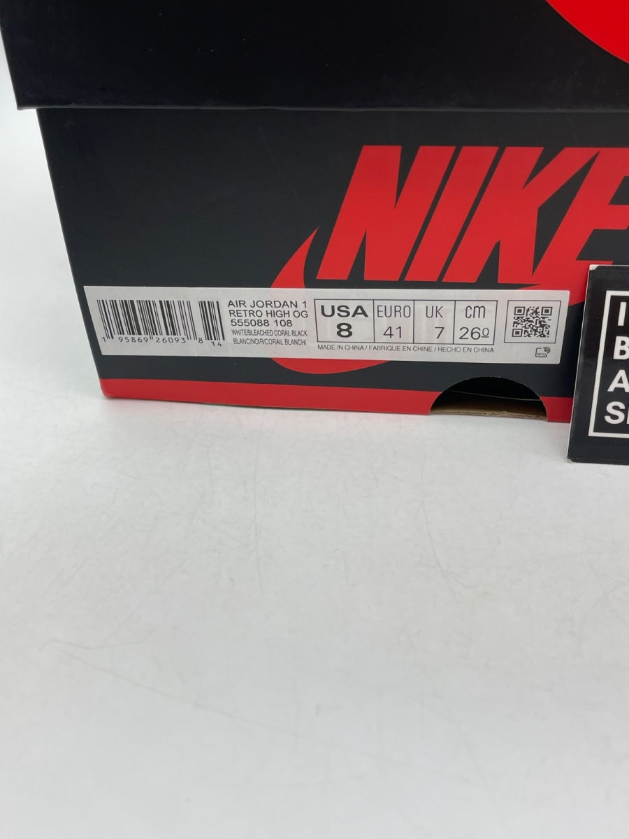 Jordan 1 Retro High OG Bleached Coral 8 (Moderately Worn Pre-Owned) - Image 9