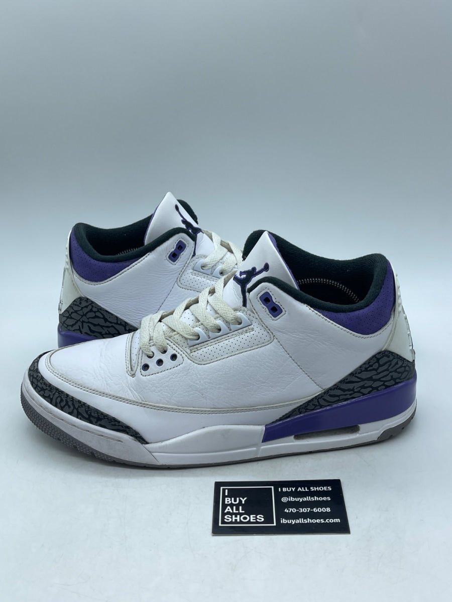 Jordan 3 Retro Dark Iris 11.5 (Moderately Worn Pre-Owned) - Image 1
