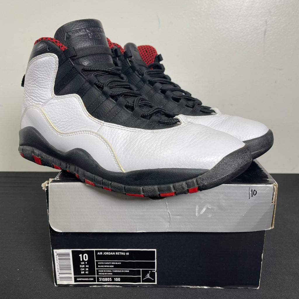 Jordan 10 Retro Chicago Bulls (2012) 10 (Moderately Worn Pre-Owned)JordanWhite/Varsity Red-Black - Image 1