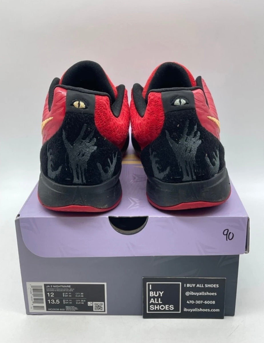Nike Ja 2 Nightmare 12 (Lightly Worn Pre-Owned)NikeUniversity Red/Celestial Gold/Black/Jade Horizon - Image 3